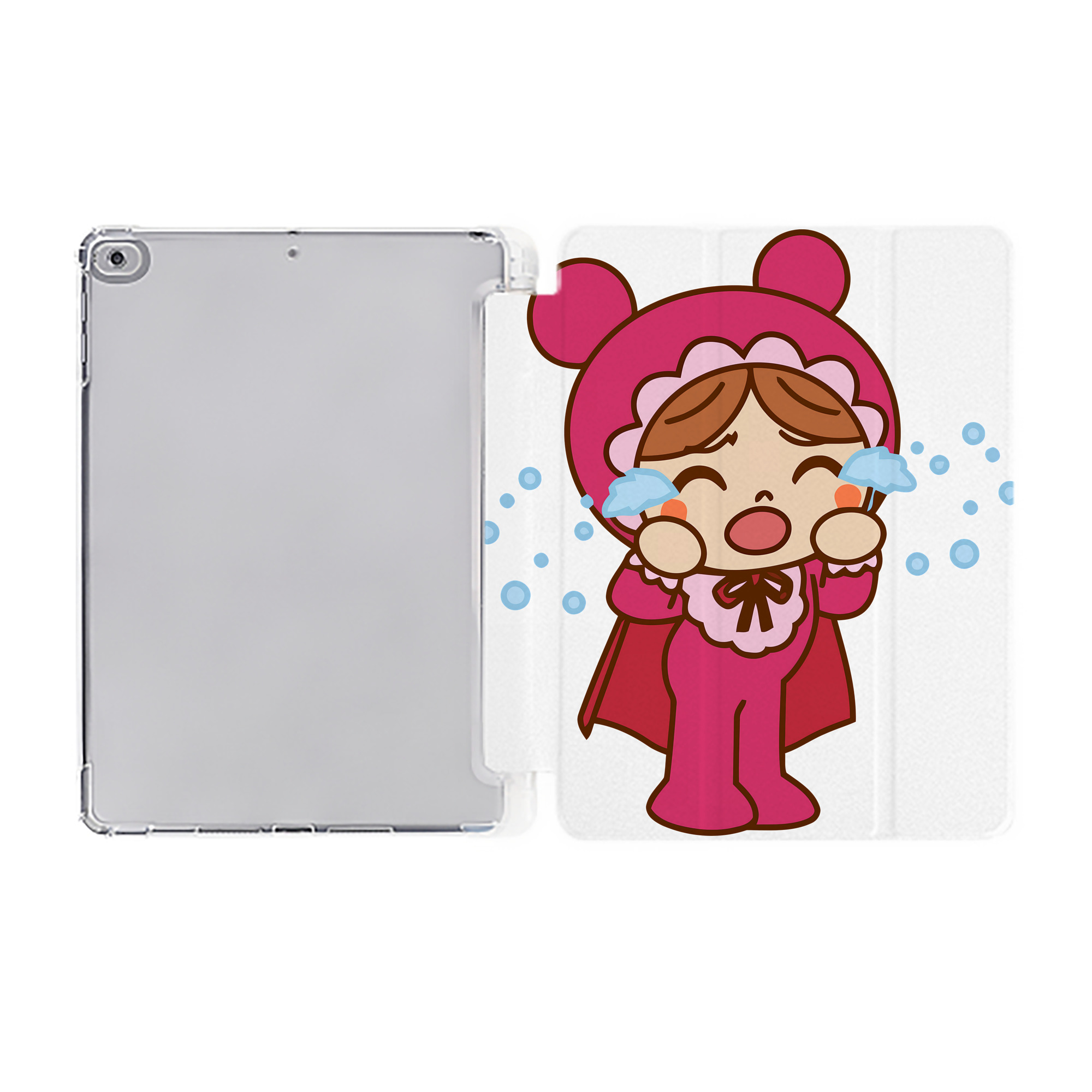 （画像用） アンパンマン Anpanman IPad ケース ペン収納付き 三つ折りスタンド PUレザー×シリコン 対応機種9.5/10.5/10.9インチ